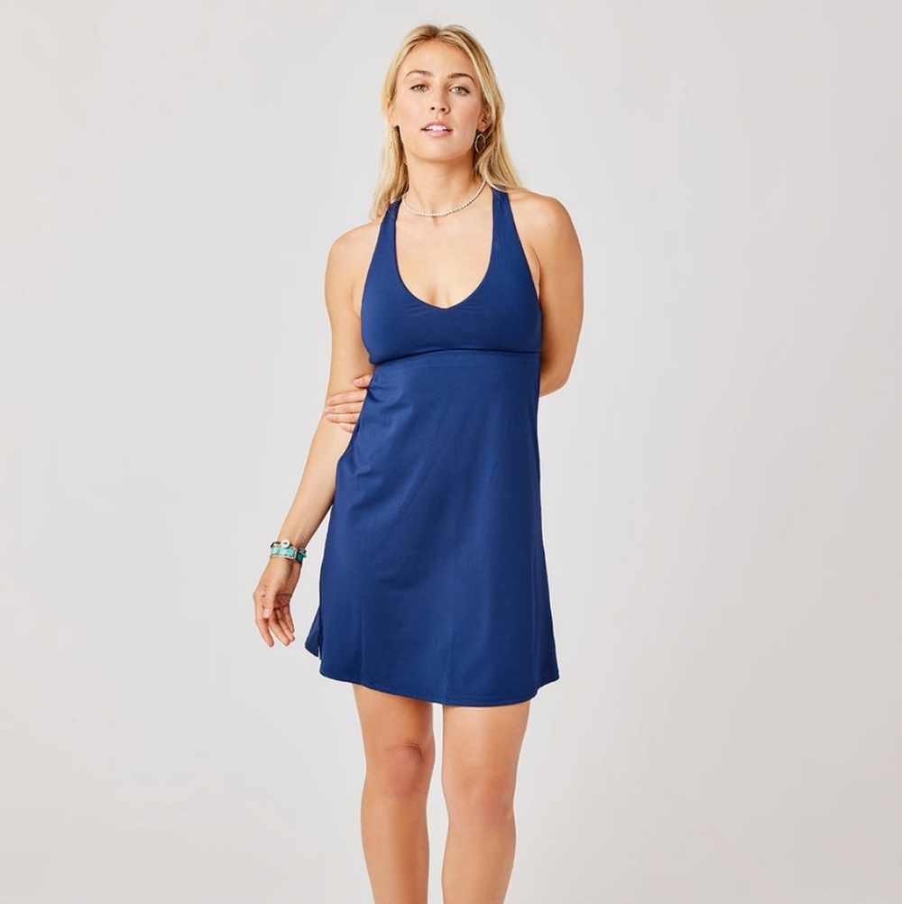 La Jolla Dress by Carve Designs: Navy Striped Swim Coverup